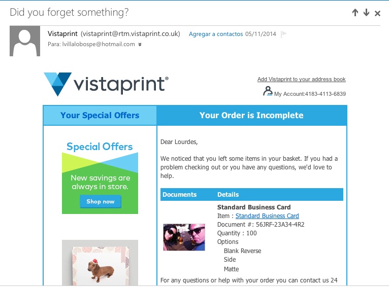Vistaprint email server settings outlook